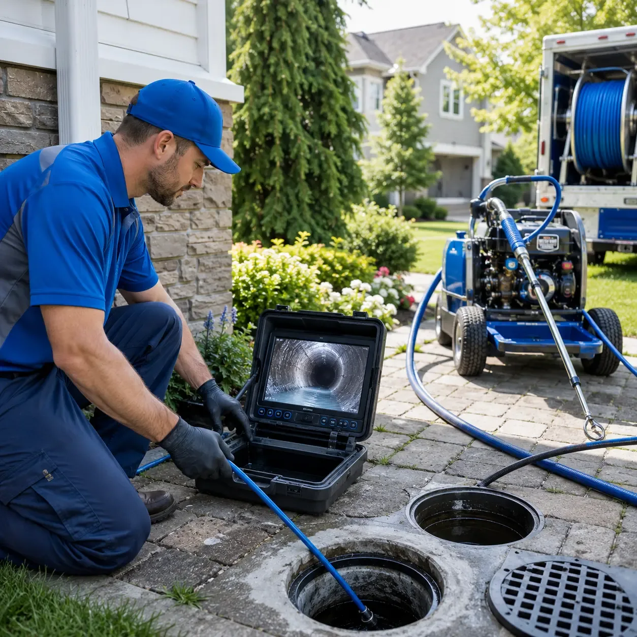 Outdoor drain cleaning professionals serving Clear Lake, IA