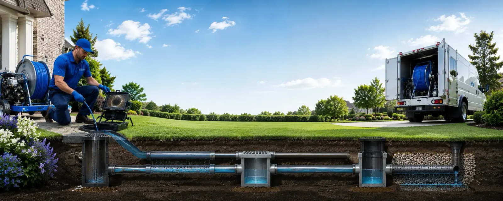 Outdoor drain cleaning information for Clear Lake, IA